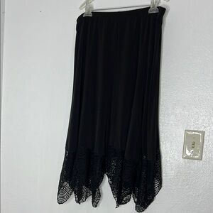 Fit and flare Elegant Black Lace Hem Skirt 14/16  VIP knits by Avenue